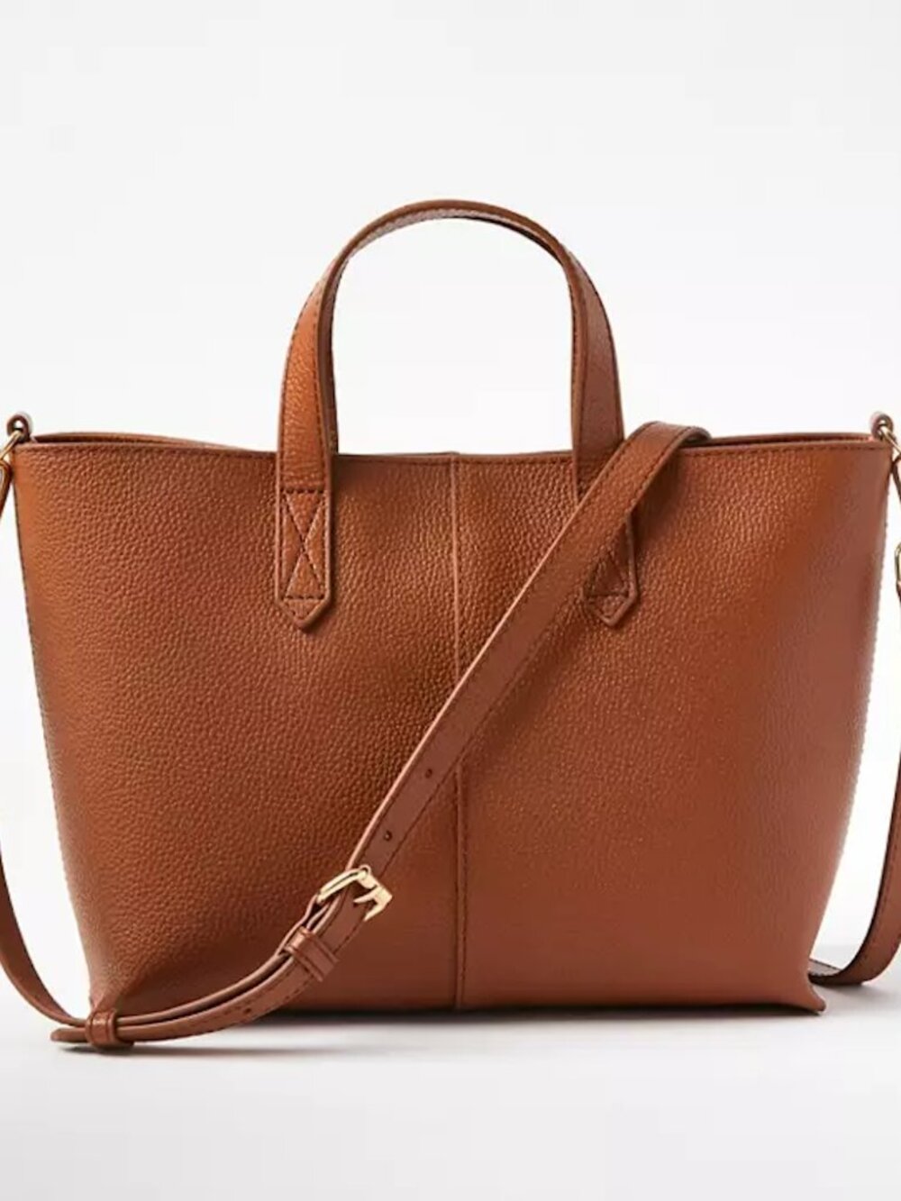 NEW Loft Leather Tote Handbag with crossbody strap